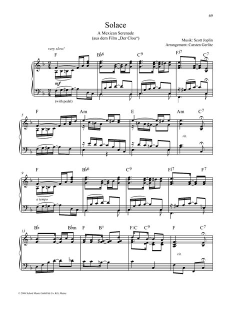 Solace By Scott Joplin Sheet Music For Piano Solo At Sheet Music Direct