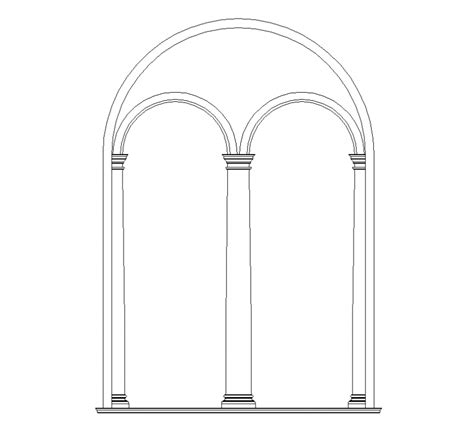 Detail Entrance Of A Building 2d View Layout File Layout Entrance