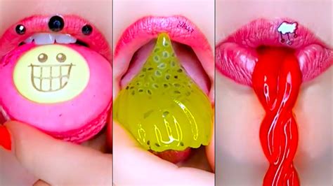 ASMR Lippen Gelee Süßigkeiten Essensgeräusche YouTube