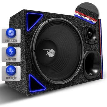 Caixa De Som Trio Automotivo Shutt Woofer Xplode Polegadas W Rms