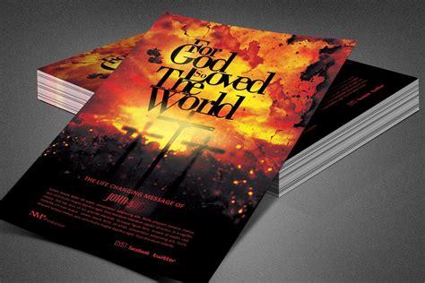 God So Loved Church Flyer Template Flyer Template Flyer Church