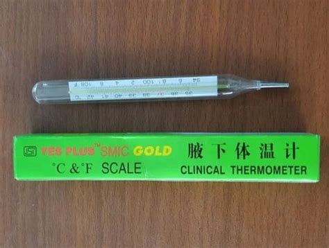 Flat Mercury Clinical Thermometer