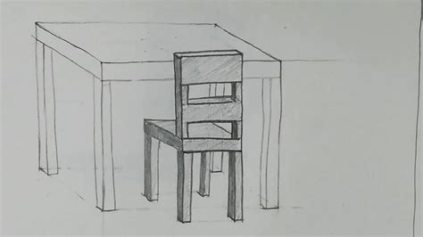 Drawing table and chair Masa ve sandalye çizimi YouTube