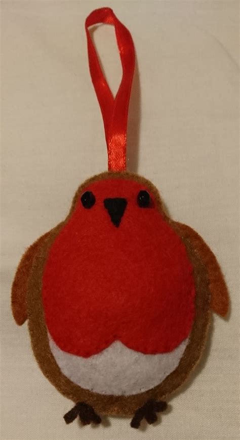 Felt Robin Ornament Felt Crafts Christmas Felt Birds Office