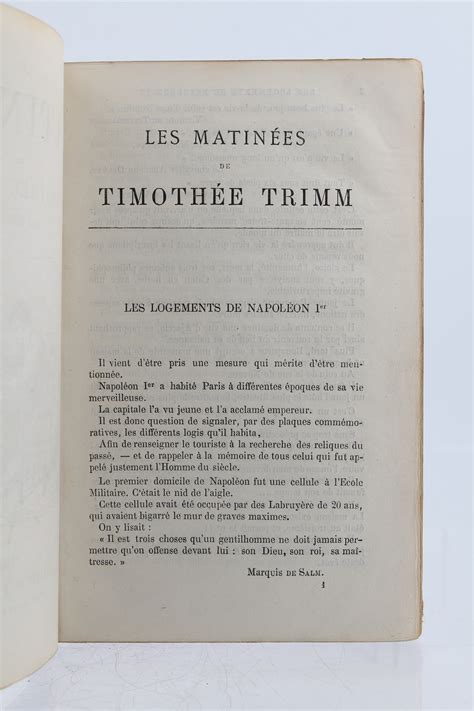 Les matinées de Timothée Trimm by LESPES Léo Couverture rigide 1860