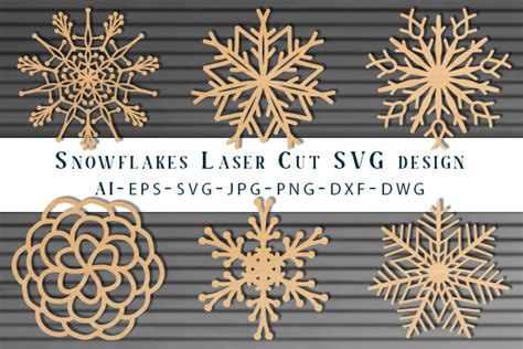 Snowflakes Laser Cut Svg Design Graphic By Cutting Edge · Creative Fabrica