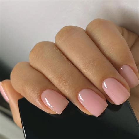 Amazon Magrace Square Press On Nails Short Fake Nails Nude Pink French Tips Acrylic Full