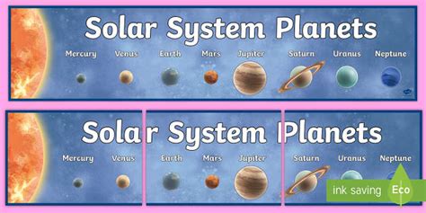 Solar System Planet Display Banner Lehrer Gemacht Twinkl