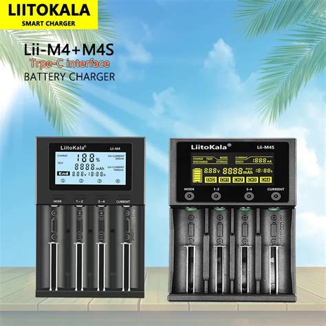 LiitoKala Lii M4 M4S 18650 LCD Display Smart Charger Test Capacity