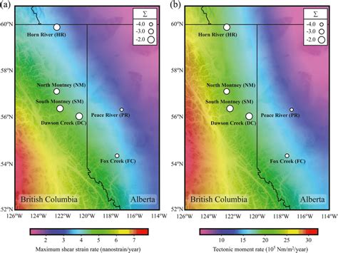 Distributions Of The A Maximum Shear Strain Rate And B Tectonic