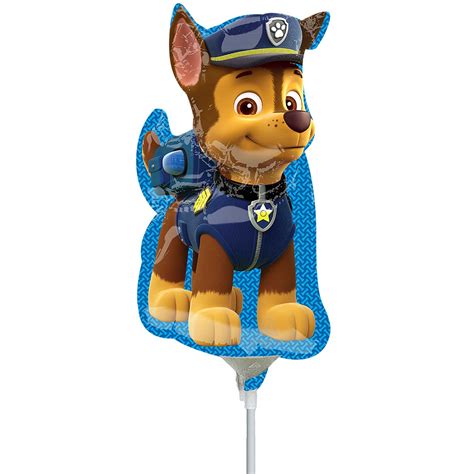 Paw Patrol Chase Mini Shape Foil Balloons A30 - 5 PC : Amscan International