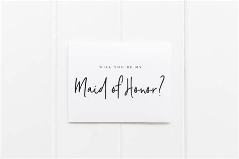 Will You Be My Maid Of Honor Maid Of Honor Proposal Card Card For Maid Of Honor Maid Of Honor