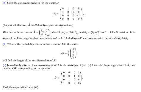 How To Solve The Eigenvalue Problem