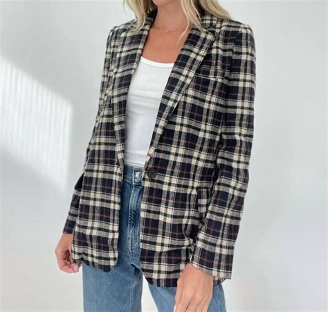 Sixfifty Jax Flannel Blazer In Multi Plaid Shopstyle