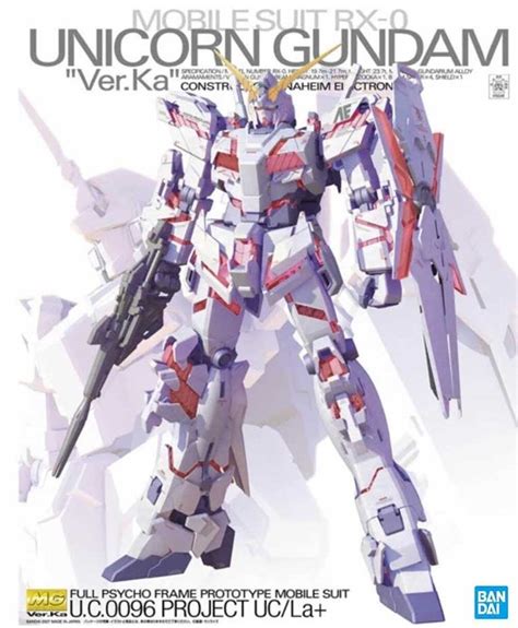 5064131 Mg 1100 Unicorn Gundam Verka Mobile Suit Rx 0 Bandai