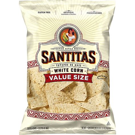 Santitas Tortilla Chips White Corn 16 Oz Value Size Price Rite