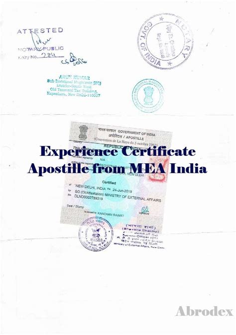 Experience Certificate Apostille Oman Legalization For Oman