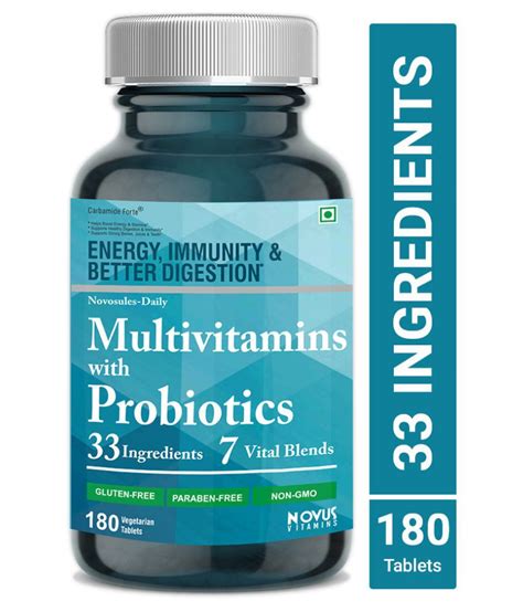 Novosules Gold Multivitamin For Men And Women With Probiotics Antoxidants Minerals 180 Nos