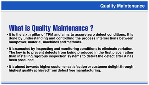 Quality Maintenance Ppt Ppt