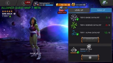 Mcoc She Hulk R5 Rank Up Map 7 Gameplay Youtube