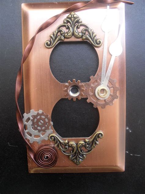 Steampunk Copper Tone Faceplate Etsy Steampunk Kitchen Steampunk