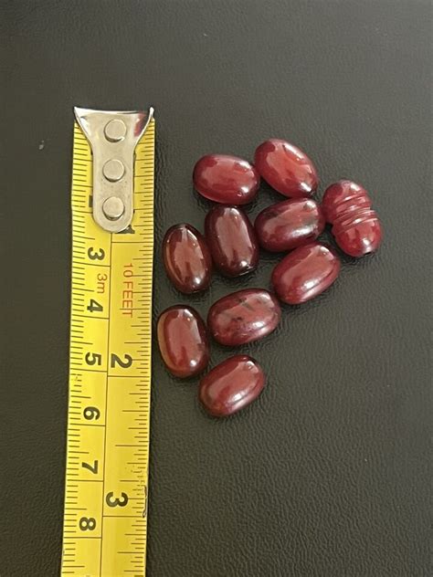 Antique Dark Red Cherry Amber Bakelite Beads Loose Bead Swirl Vein