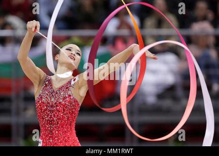 Sofia Bulgaria 1 April 2018 Kaho Minagawa Japan Performs With Ball