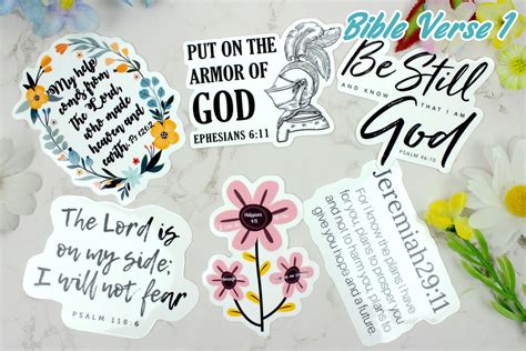 Christian Stickers Pack Bible Verses Stickers Etsy