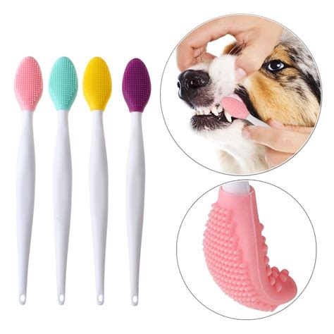 Fomate Dog Toothbrush Double Sided Soft Silicone Gentle Dental Brushes