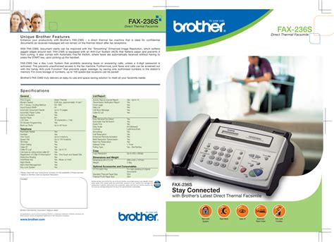 Brother Fax 236s Users Manual Fax236 Cover