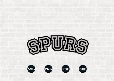 Spurs Svg, Spurs Template, Spurs Stencil, Basketball Gifts, Digital ...