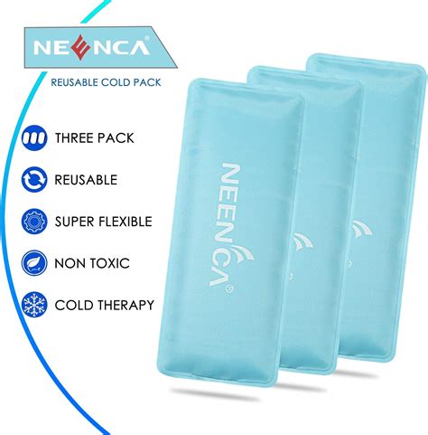 Buy NEENCA Reusable Ice Pack 3 Packs Of 4 9 Inches Soft Touch Gel Packs For Hot Cold Therapy