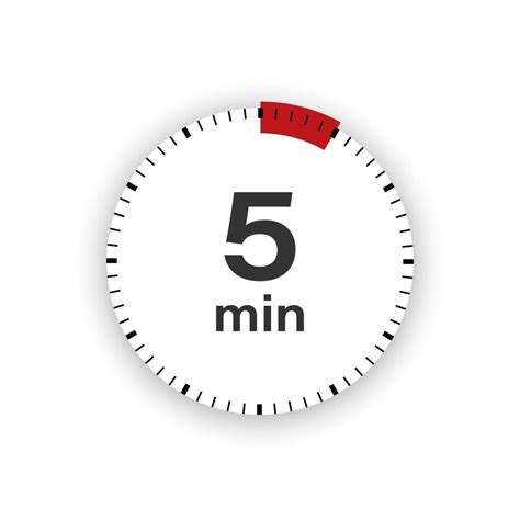 5 Minutes Timer Stopwatch Symbol In Flat Style Editable Isolated