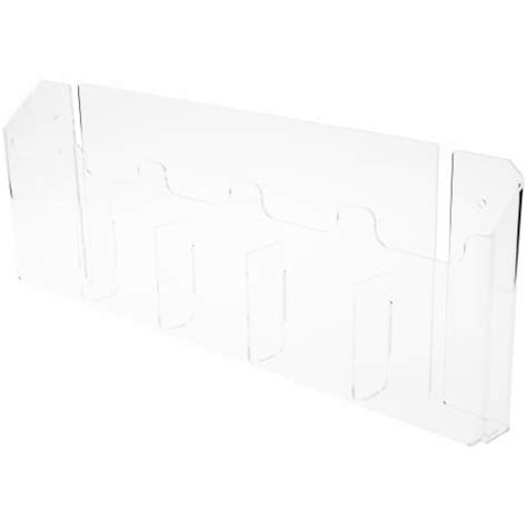 Plymor Clear Acrylic Pocket Tri Fold Brochure Holder Wall Mount