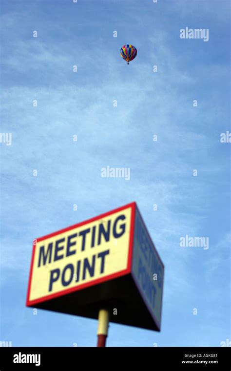 meeting point sign Stock Photo - Alamy