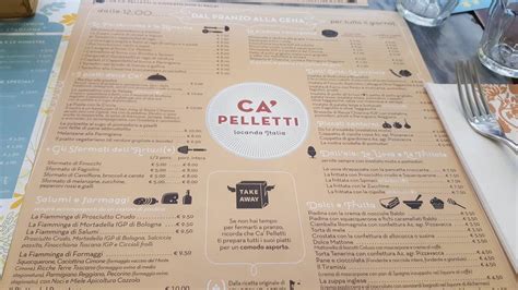 Menu Da Ca Pelletti Ristorante Bologna Via Altabella C D