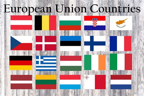 27 European Union Countries Flags Graphic by JamSafariArt · Creative ...