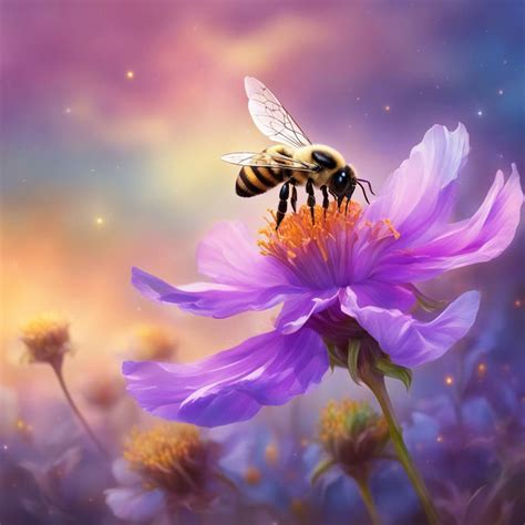 Bee Pollinating A Flower 21 By Zenart07 On Deviantart