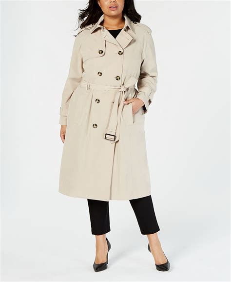 London Fog Plus Size Double Breasted Trench Coat Macys