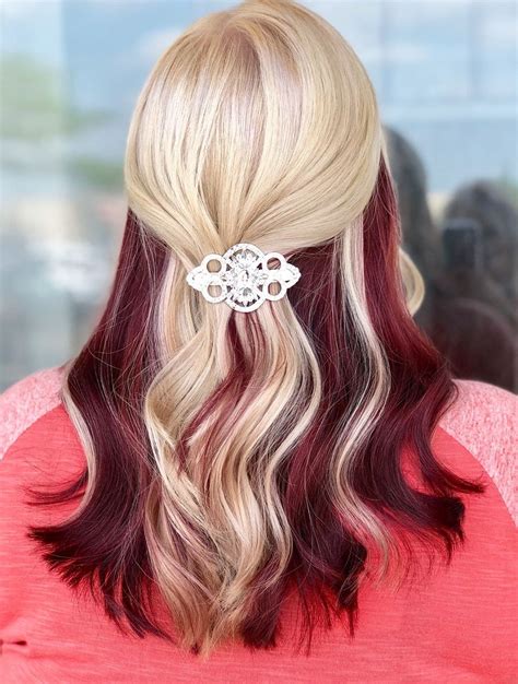 15 Ways To Style Blonde Hair With Red Underneath In 2024 HairstyleCamp