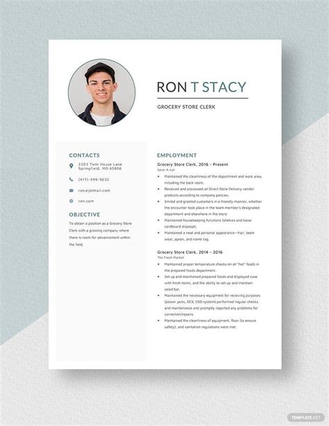 Grocery Store Clerk Resume in Pages, Word - Download | Template.net