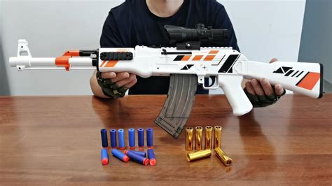 Ak Shell Ejection Soft Bullet Toy Gun Unboxing Youtube