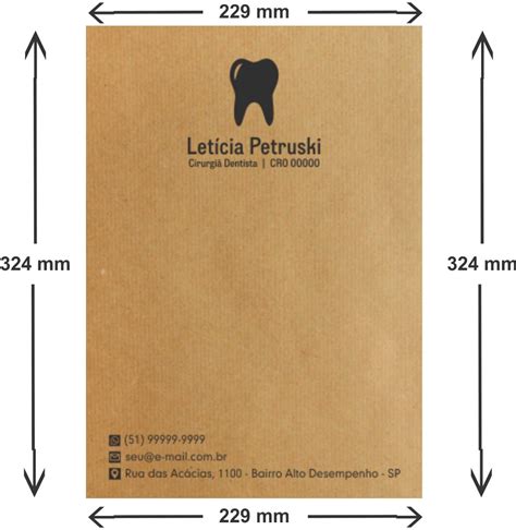 Envelopes Saco Kraft Natural X Mm Personalizados R Em