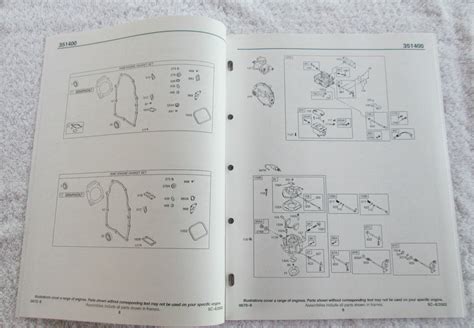 Briggs Stratton Engines Illustrated Parts List Model Series 351400