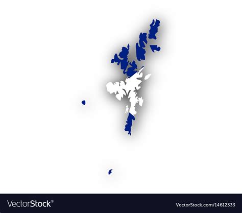 Map And Flag Shetland Islands Royalty Free Vector Image