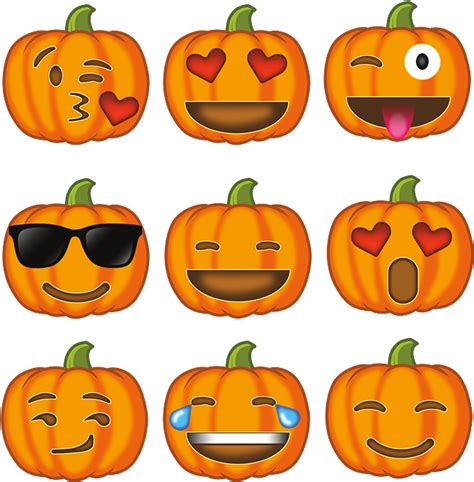 Pumpkin Emoji Collection Jack O Lantern Clip Art Library