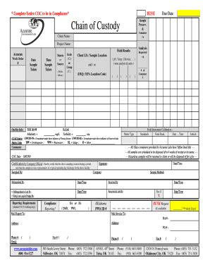 Fillable Online Complete Entire Coc To Be In Compliance Due Date