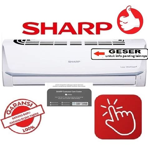 Jual SHARP AC 1 PK AH AP9UHL LOW WATT PLASMA IN OUTDOOR ONLY