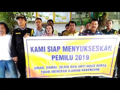 DEKLARASI PEMILU DAMAI DARI LURAH STAF KEPALA LINGKUNGAN DAN KADER