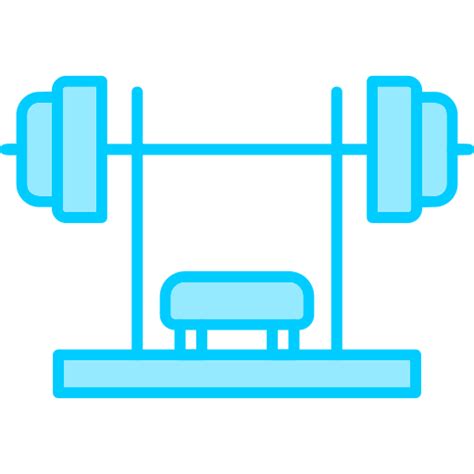 Bench Press Generic Blue Icon